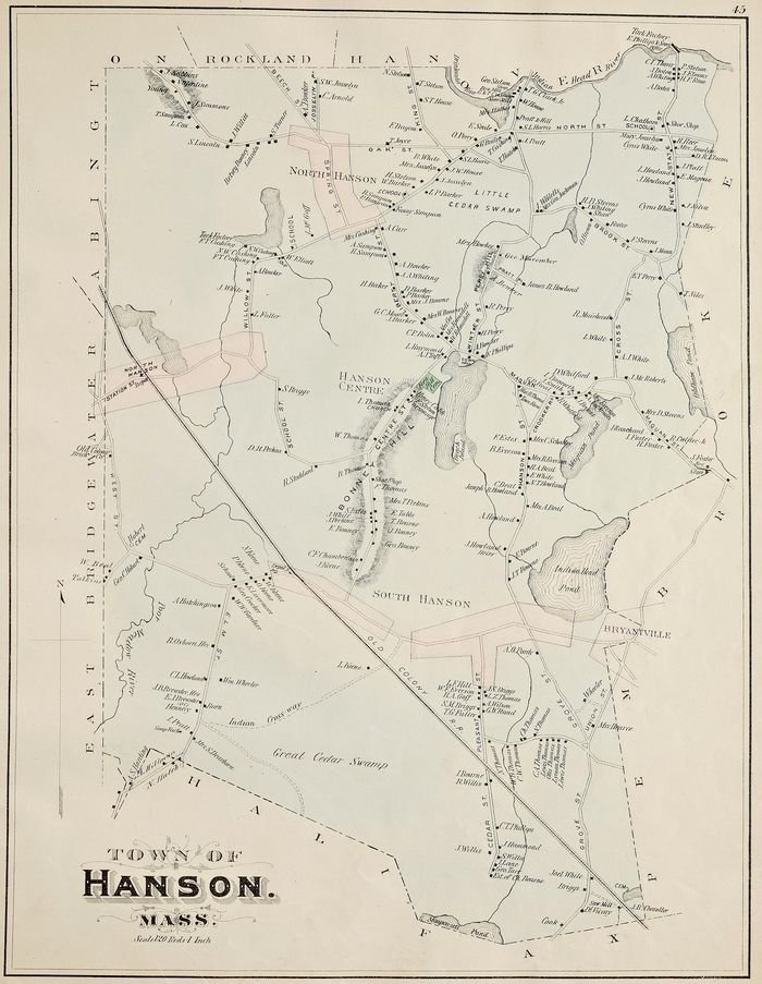 1879 Map of Hanson