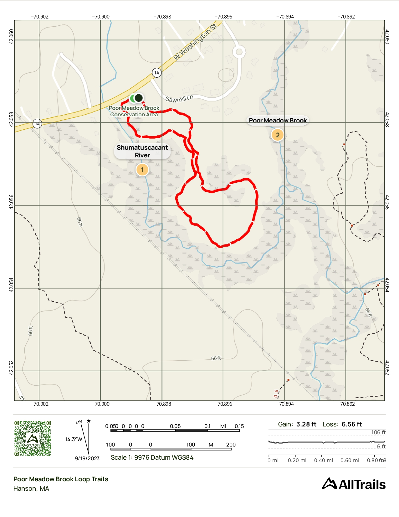 Poor Meadow Brook Conservation Area Map
