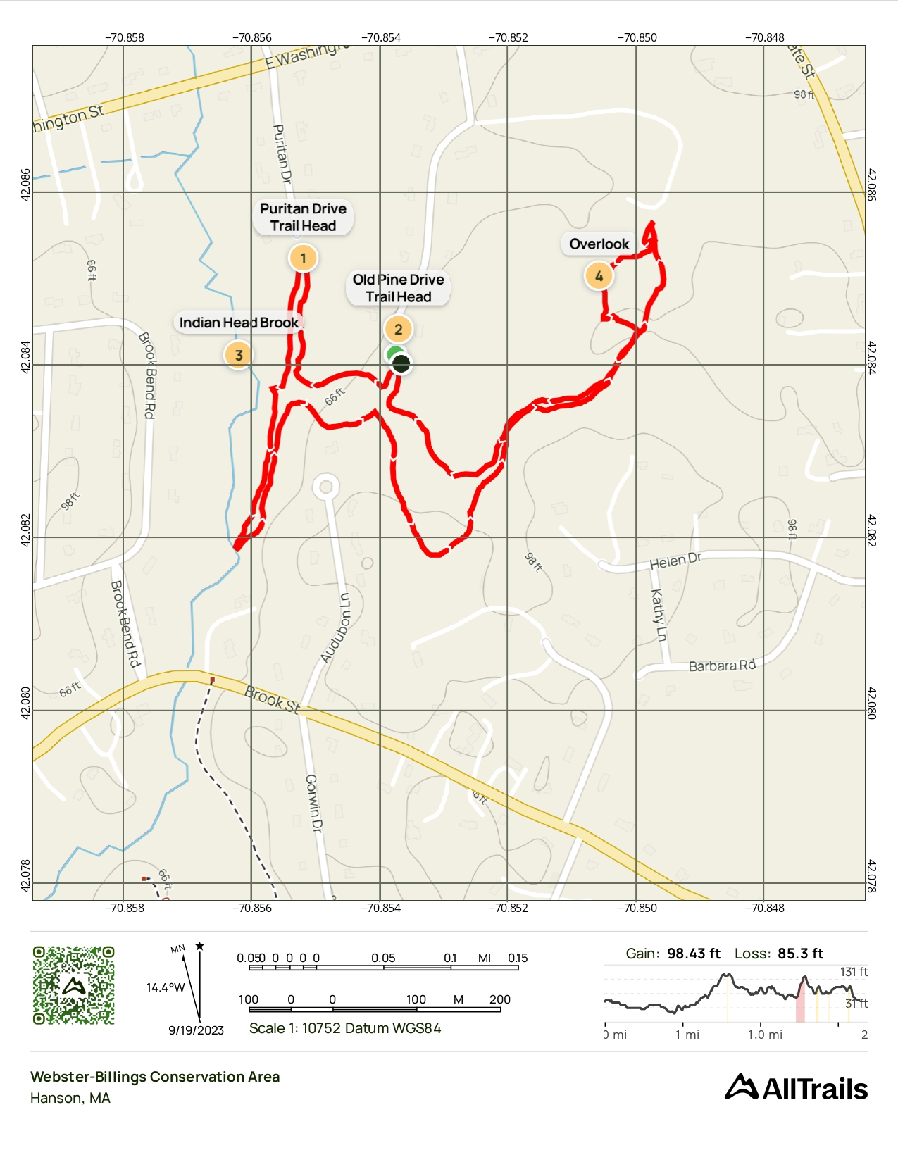 Webster-Billings Conservation Area Map